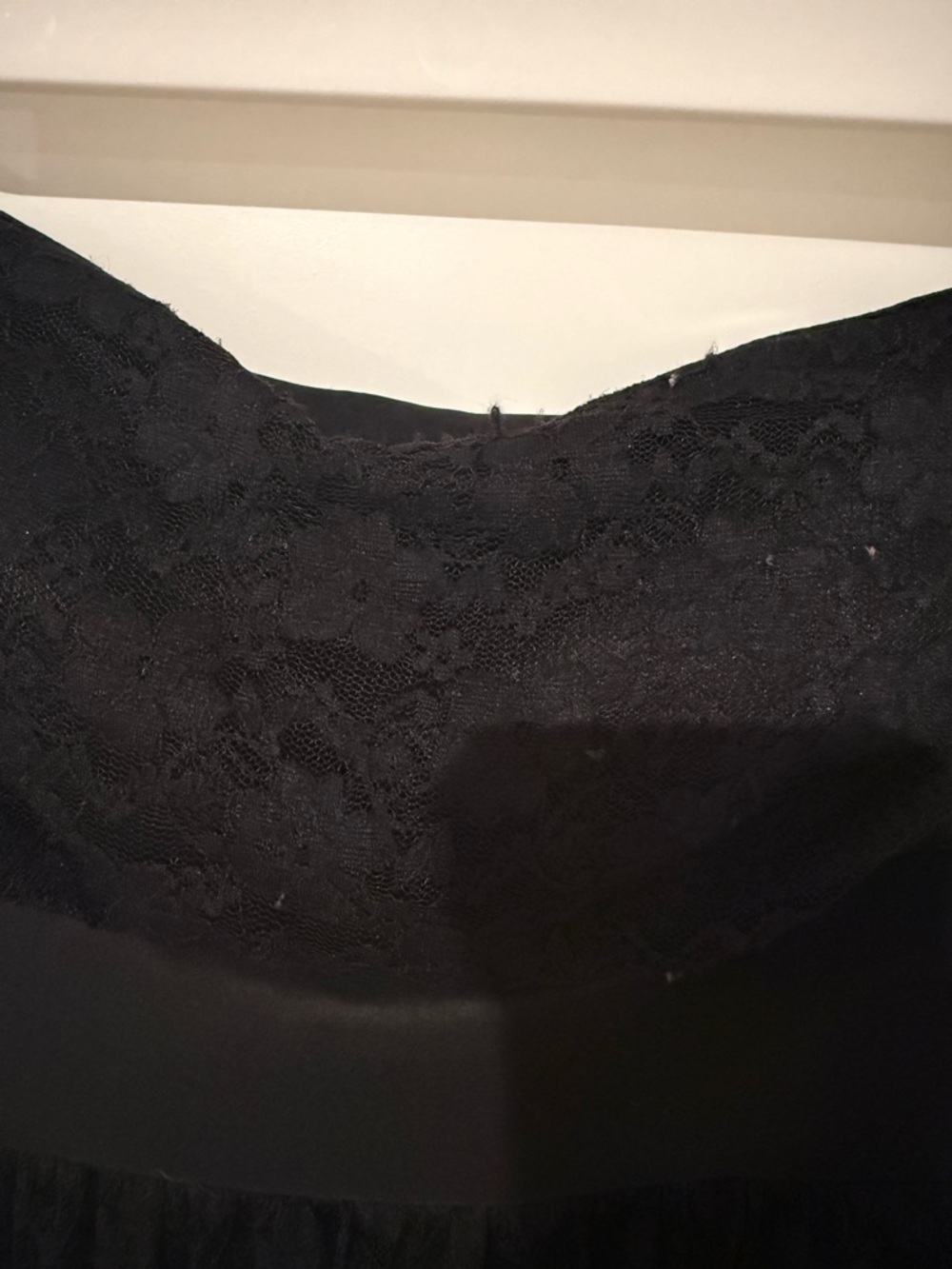 Y2K Body Central Black Strapless Lace Midi Dress - Picture 3 of 4